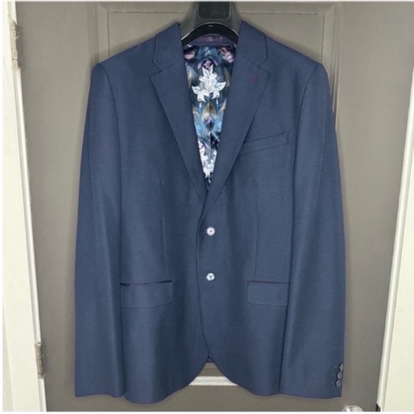 🔥🔥 Ted Baker Navy Slim Fit Blazer | 44R/UK 6 | Stylish & Tailored Menswear - Picture 7 of 9